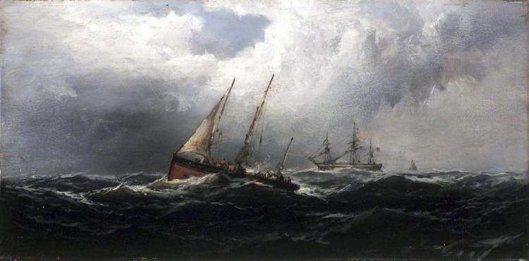 James Hamilton After a Gale Wreckers oil painting picture